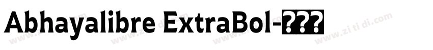 Abhayalibre ExtraBol字体转换